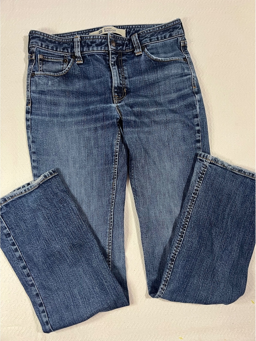 GAP Original Boot Cut Jeans in Blue Denim, Size 8L